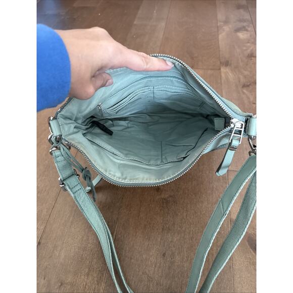 Fossil Mint Green Leather Crossbody Bag – Medium Purse, Boho Vintage Style - Picture 6 of 6